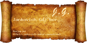 Jankovich Gábor névjegykártya
